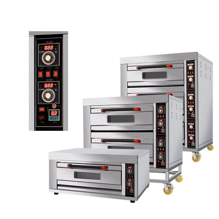 1 deck 2 trays gas baking oven for sale commercial pizza oven digital panel smart control deck oven for sale