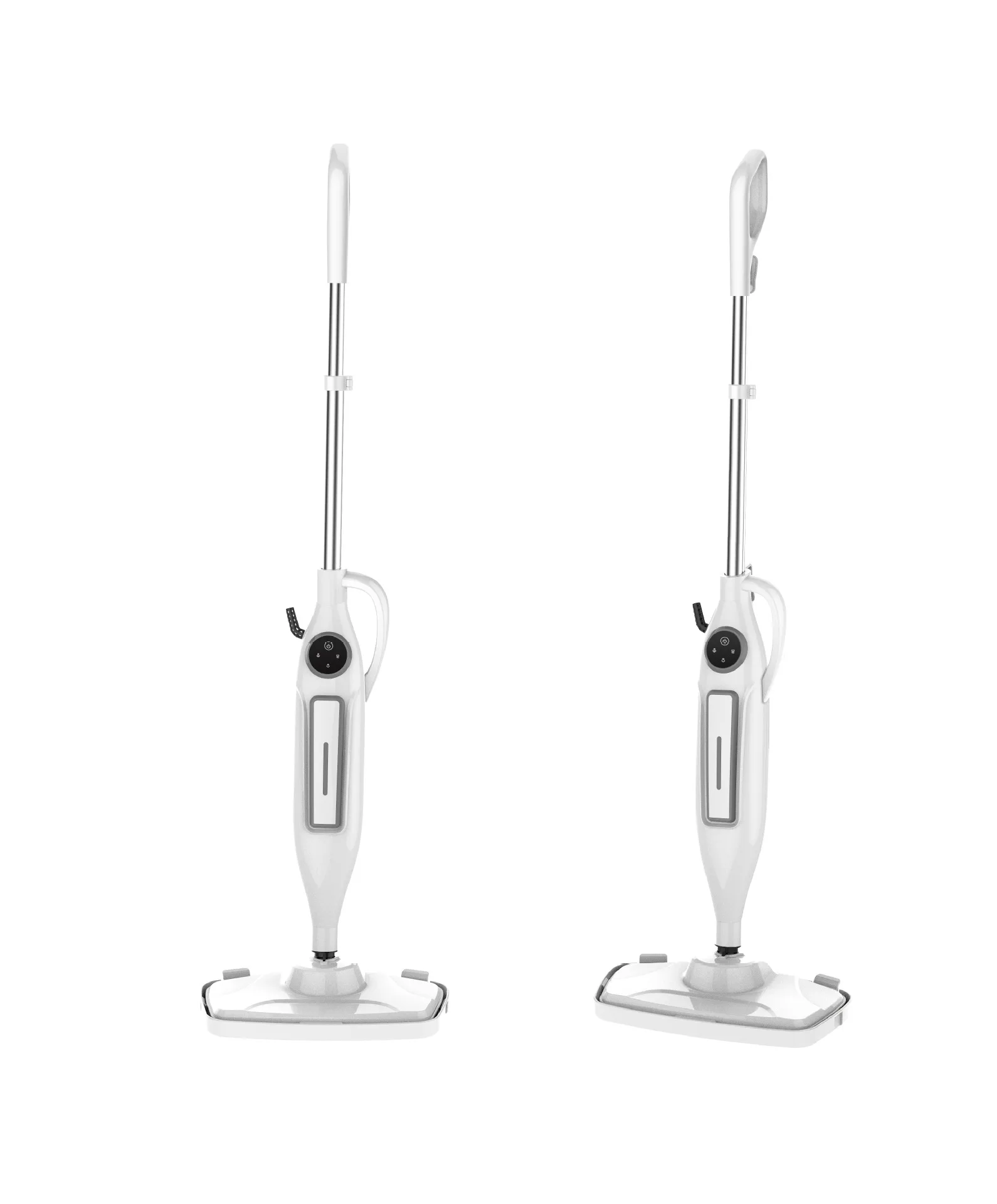 Steam mop for cleaning stairs with multiple brush heads electronic touch screen advanced ordinary button design