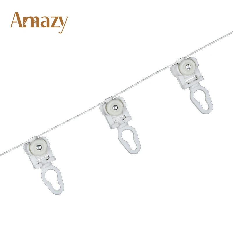 Good Price New Product Special Design Metal Hooks Custom Tape Ripple Wave Fold Curtain Rail Runner