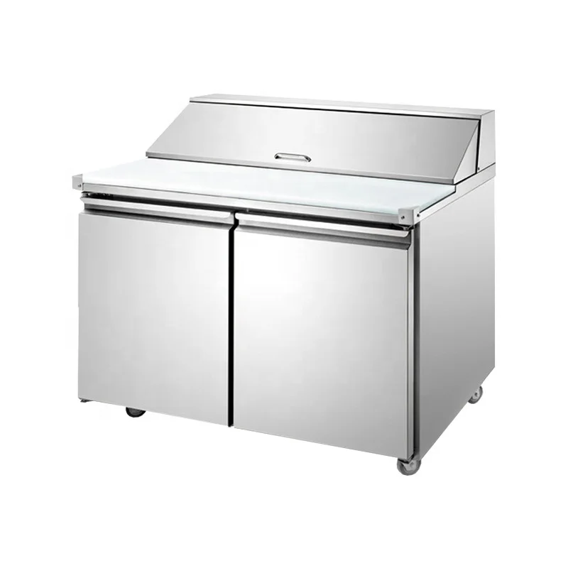 table top salad bar pizza refrigerator sandwich prep table freezer