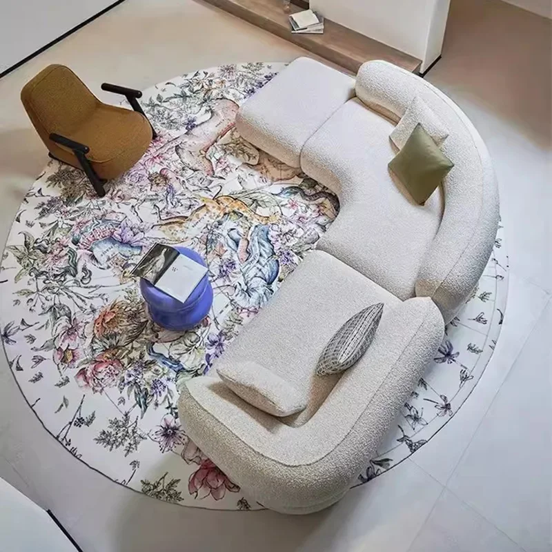 Modern velvet cloth modular green sofa 7 seater sofa set furniture for home luxury sectional curved soft couch living room sofas