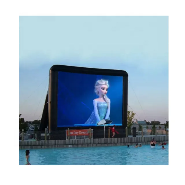 Customized Outdoor 24Ft 40Ft 80Ft air sealed inflatable movie screen For Sale