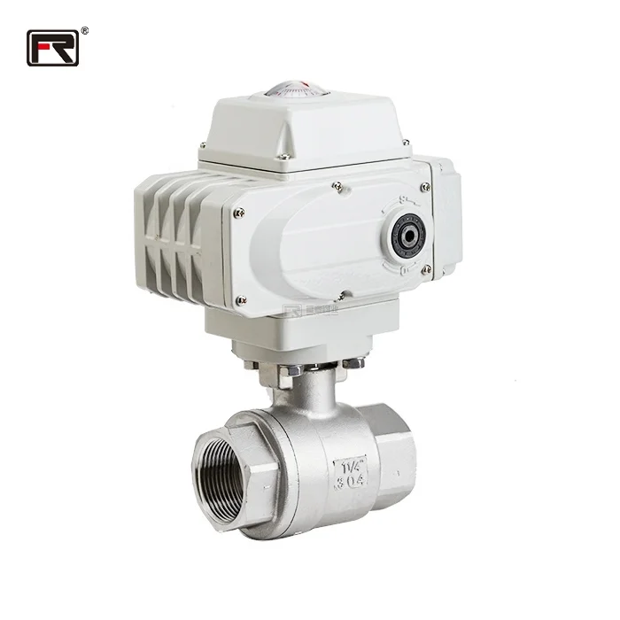 HK60-Q-3PS-H 2 way stainless steel electric actuator ball valve solenoid valve 2way 1inch 220v water valves electr diverter vale
