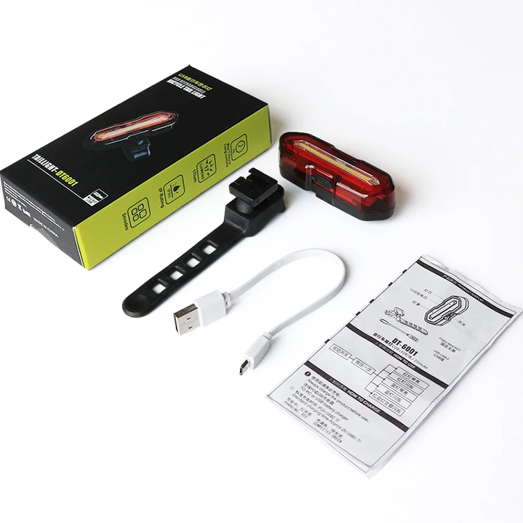 High Quality Cycling Bicycle Rear Light Mountain Road Safety Tail Bike Lights Strobe Mode COB LED Bike Warning Light