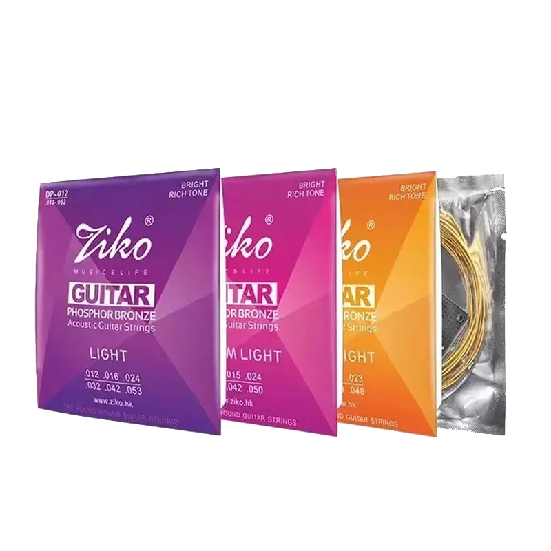 Wholesale Custom DP-010/011/012 Guitar Accessories  6 Steel Strings Phosphor Bronze Exterior Acoustic Guitar Strings for sale