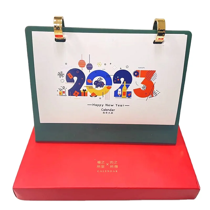 2024 Custom digital table calendar, desk calendar, foldable wall calendar printing
