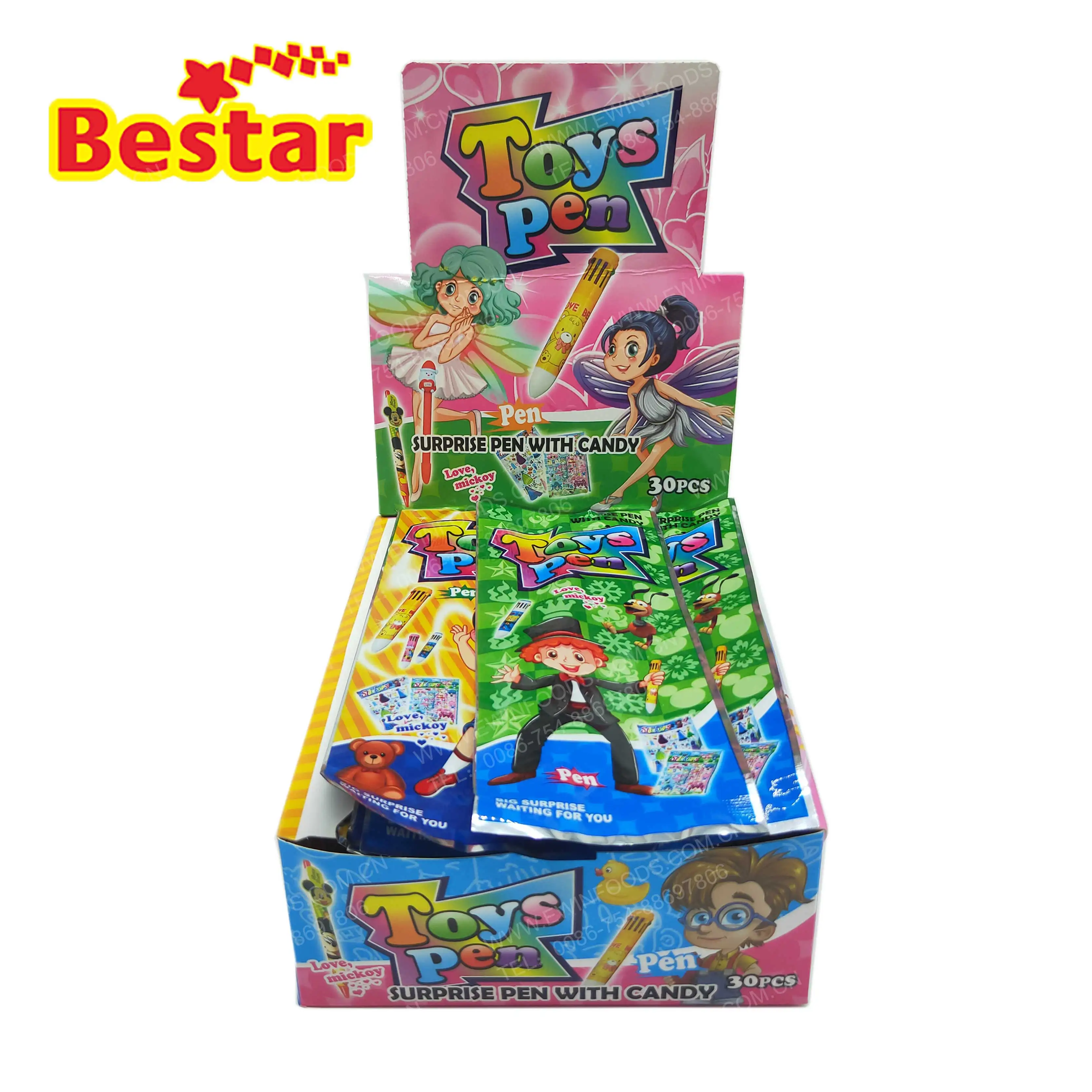 Tiktok custom toy sweets surprise candy toys candy pen with popping candy for kids