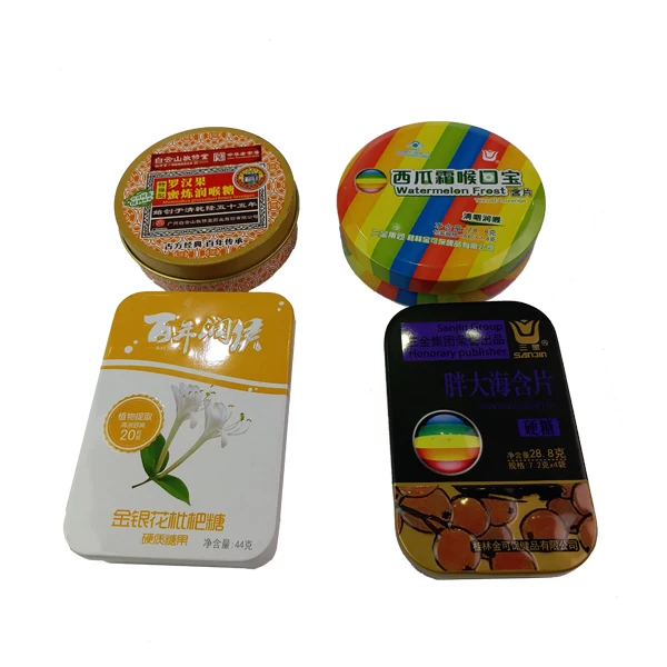 Round/Rectangular shape packaging manufacturer supplier salve/cream/balm container food grade candy mint tin box