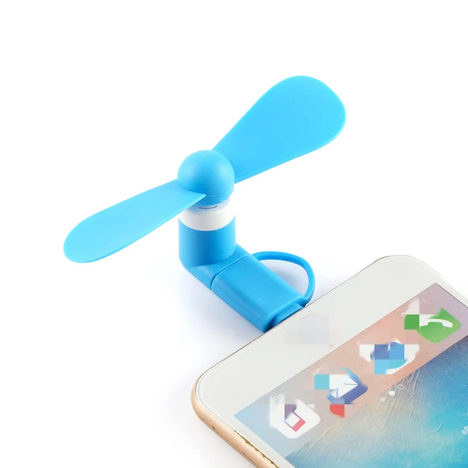 Mini Cell Phone Fan - Colorful and Powerful 2-in-1 Fan Compatible for Smart Phone, Cooling Fan for Mobile Phone