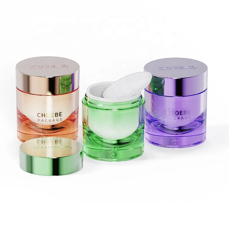 110ml  empty plastic face cream cosmetic makeup jars  3.6oz  purple  for skin care  container