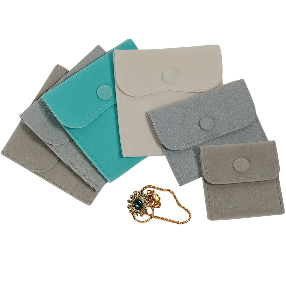 YCX Hot Sale Microfiber Jewelry Packaging Pouch And Box 9*9CM Custom Logo Suede Jewellery Pouch bag For Gift Packaging