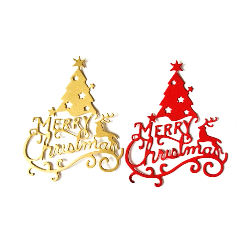 AAGU Merry Christmas Decoration Metal Cutting Dies Tree House Snowman Molds Scrapbook Album Deco Craft Cards Stencil Template