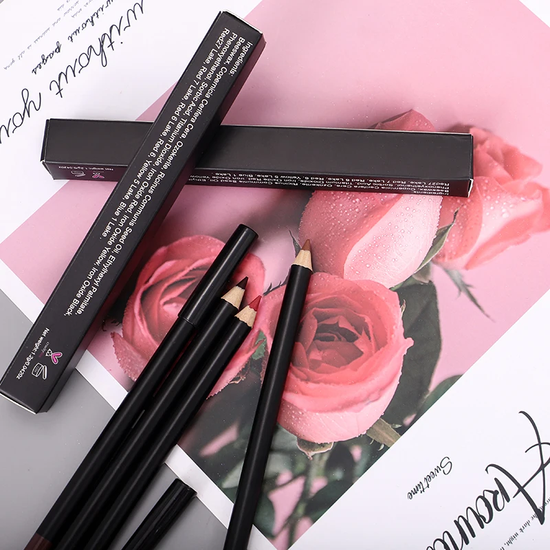 cosmetics makeup waterproof lip liner pencils private label long lasting creamy brown lip liner wholesale