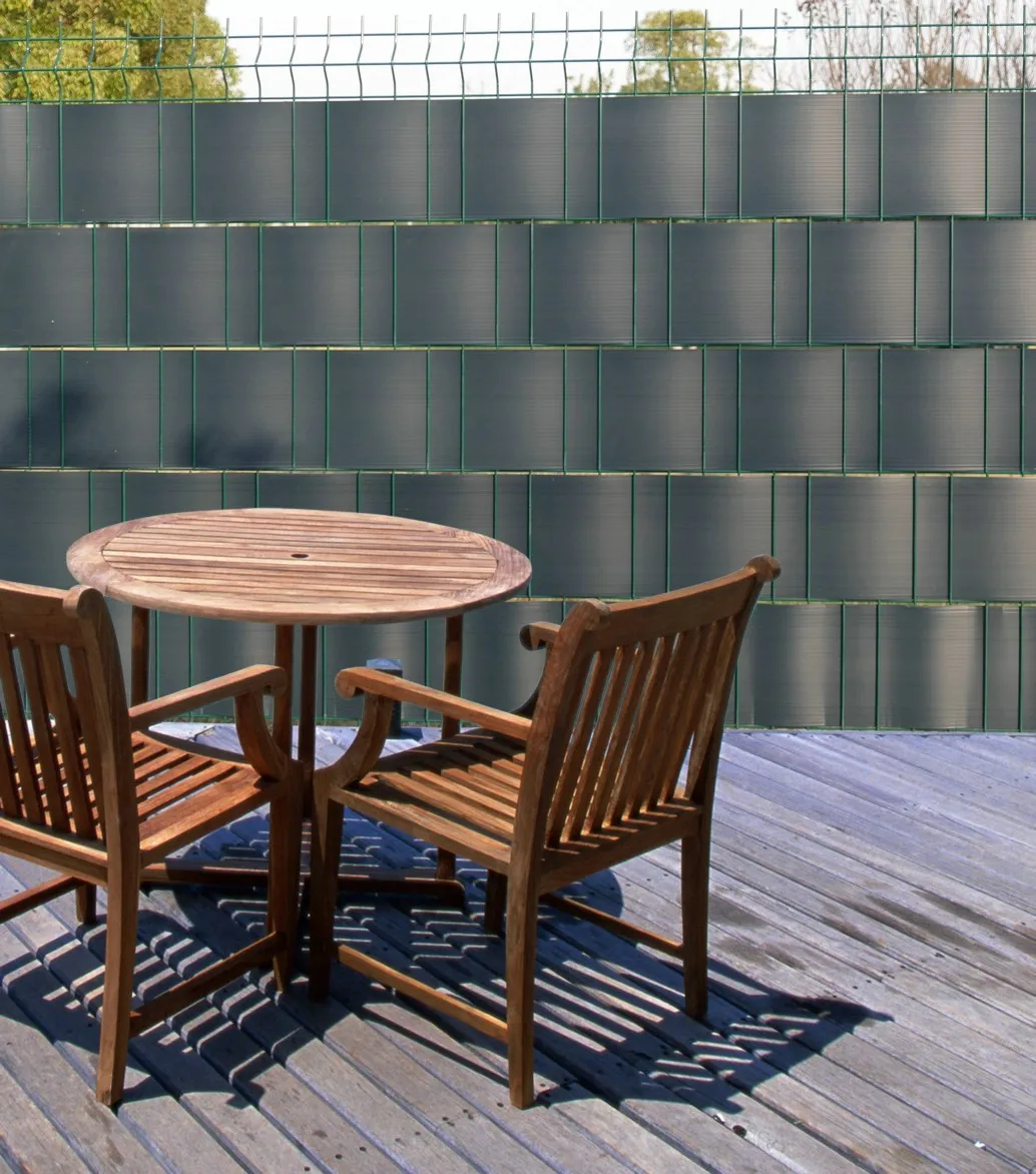 Privacy screen strips, anthracite/grey/green, hard PVC