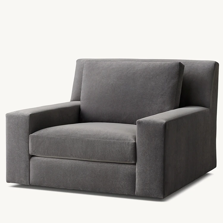 Modern Minimalism Style Home Furniture Sofa Set Fabric Indoor Track Arm