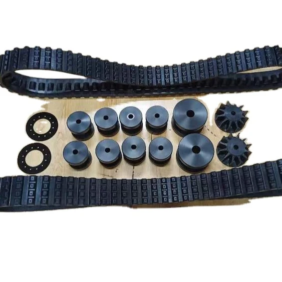 Small atv Tracks Rubber crawler wheelchair rubber track walking system(150*60*links)  small rubber track robot