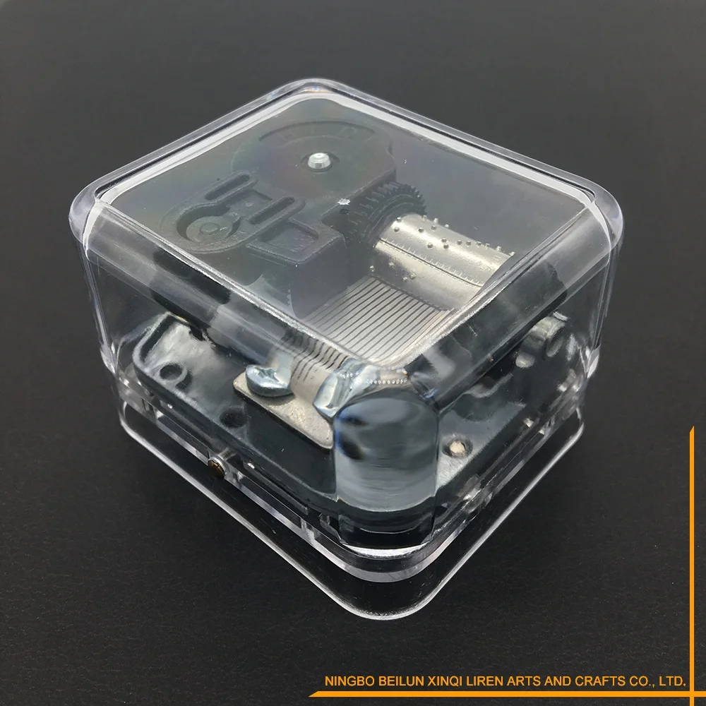 Music Box Movements Parts in Plastic Box Music Mechanism Wind Up Mechanism