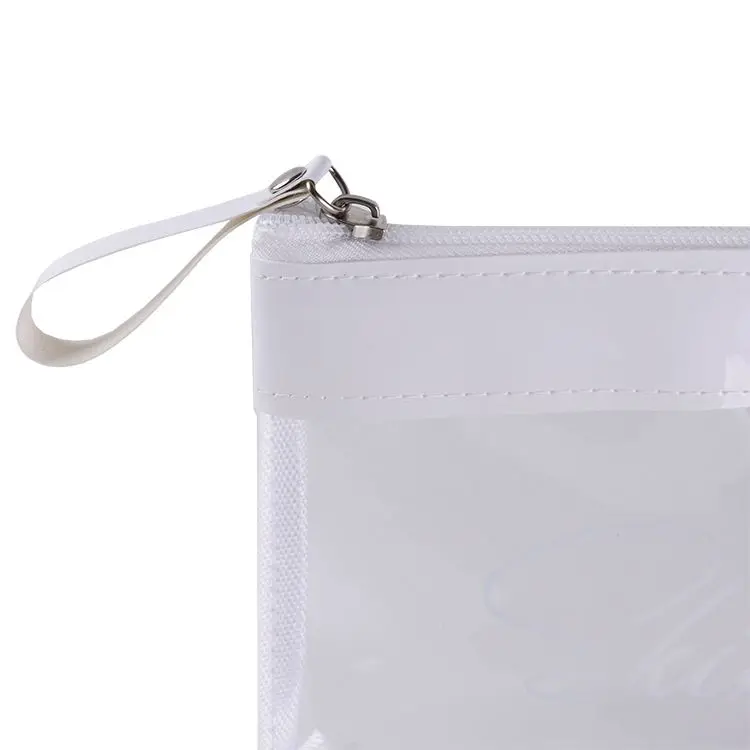 Wholesale custom travel ziplock pvc plastic pu clear transparent cosmetic makeup bag