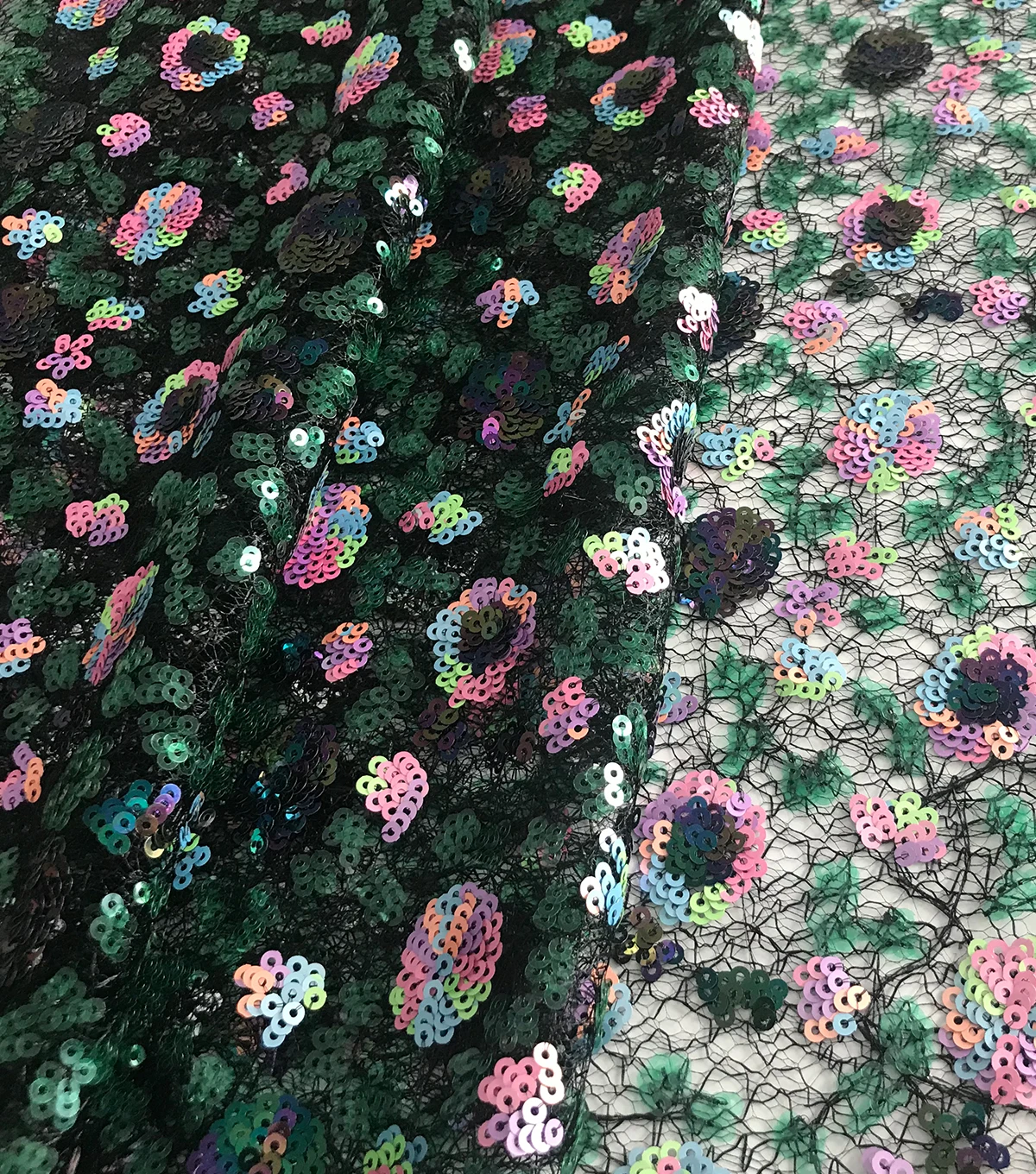 Высококачественная Роскошная сетчатая вышивка блестками вечерняя одежда ткань для одежды