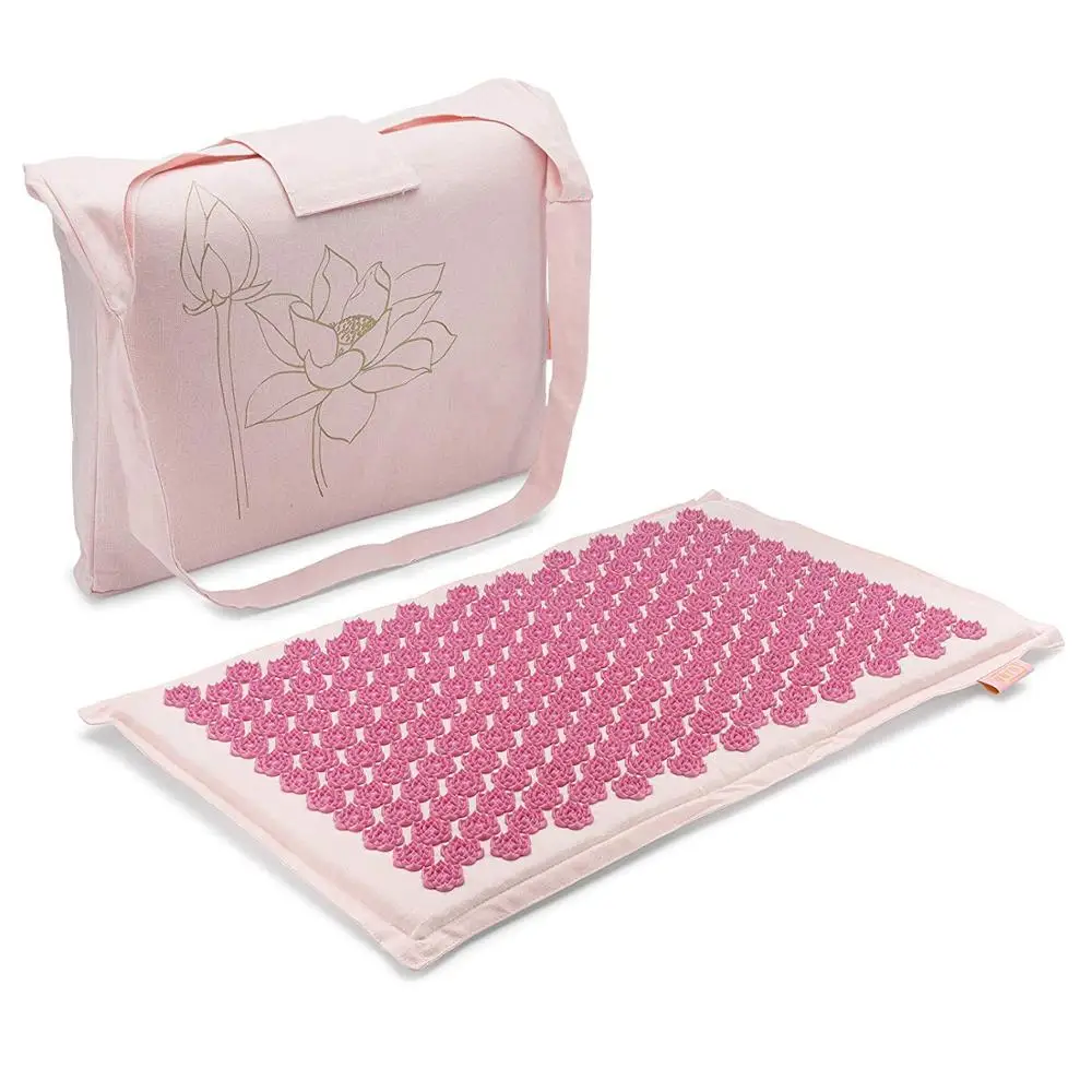 
Back and Neck Pain Relief - Acupressure Mat and Pillow Set - Relieves Stress Back Neck and Sciatic Pain 