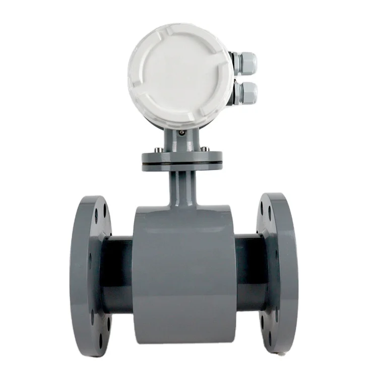 Hot-selling high precision 4-20ma stainless steel flange split type process acid water electromagnetic flow meter