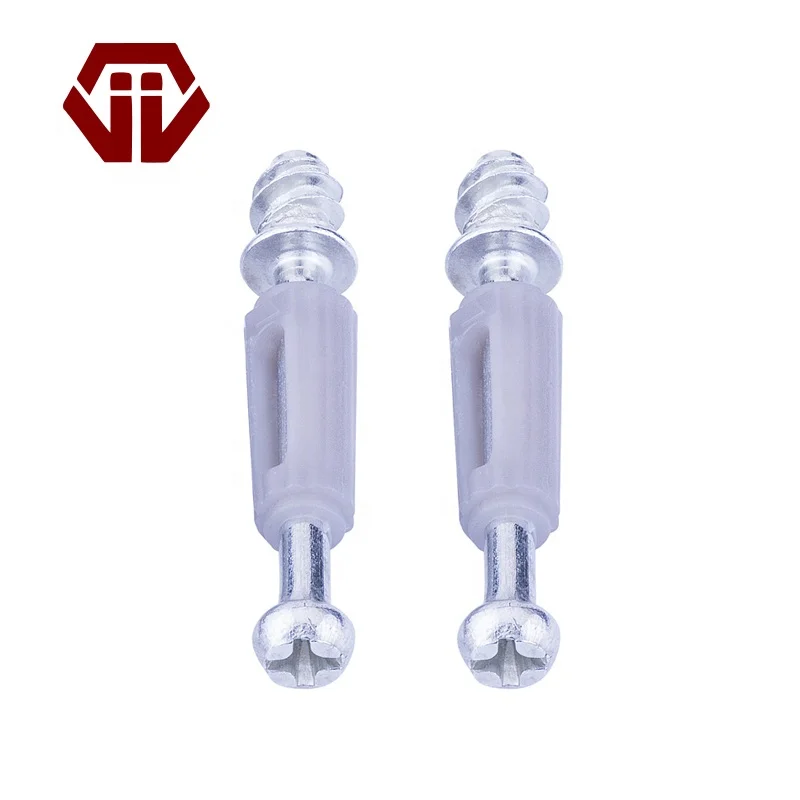 Wholesale furniture cam fasteners hardware connector cam lock screw 3 in 1 furniture dowel connecting screw