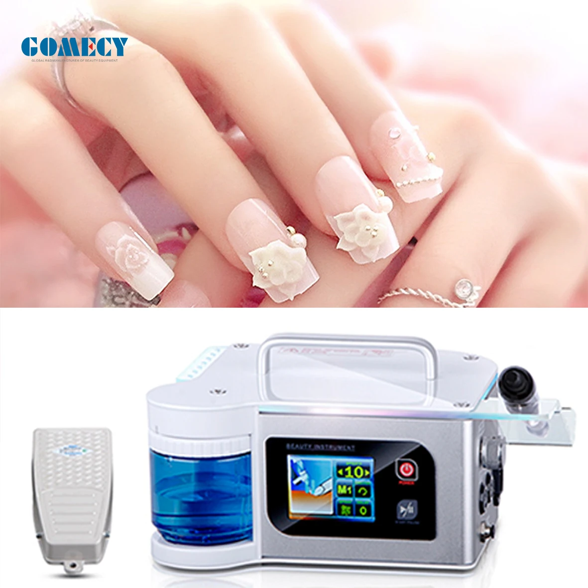 GOMECY Professional Finger Toe Nail Care Electric Nail Drill Machine Manicure Pedicure Kit Electric Nail Art File Drill
