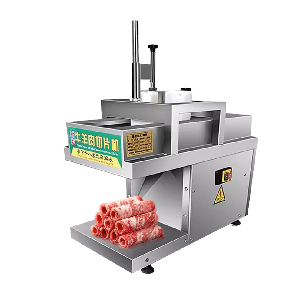 High-speed industrial frozen meat slicing machine beef and mutton frozen meat slicer