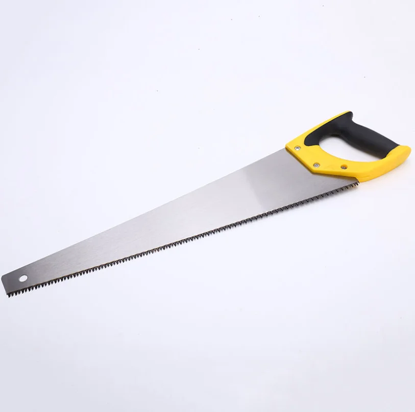 Zhixin 65Mn steel aggressive teeth hand saw with double color plastic TPR handle