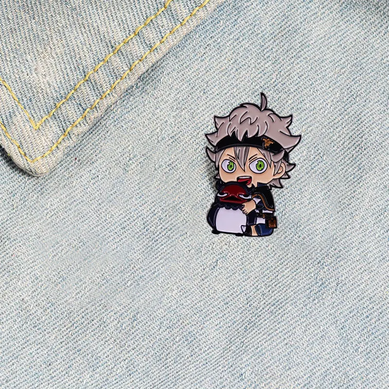 Black Clover Japanese Anime Badges Accessories Enamel Pin Lapel Pins Badge Backpack Decorative Jewelry Gift Cool Stuff