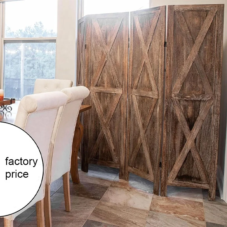 Premium Temporary Rustic Home Room Wall dividers and Folding Privacy Screens for Rooms