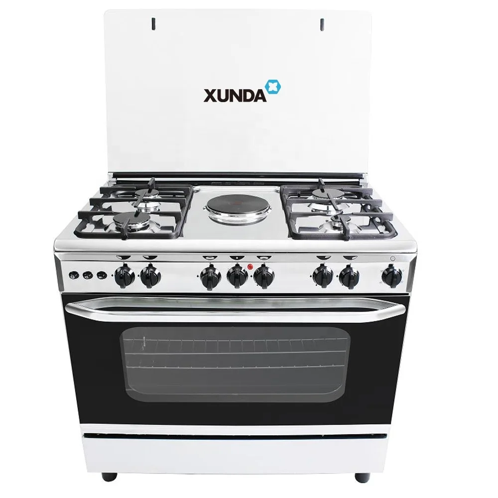 Xunda Kitchen Appliance Gas Stove Gas Hob 5 Burner Cooking Range 4+1 Electric Hot Plate With Oven Gas Stove