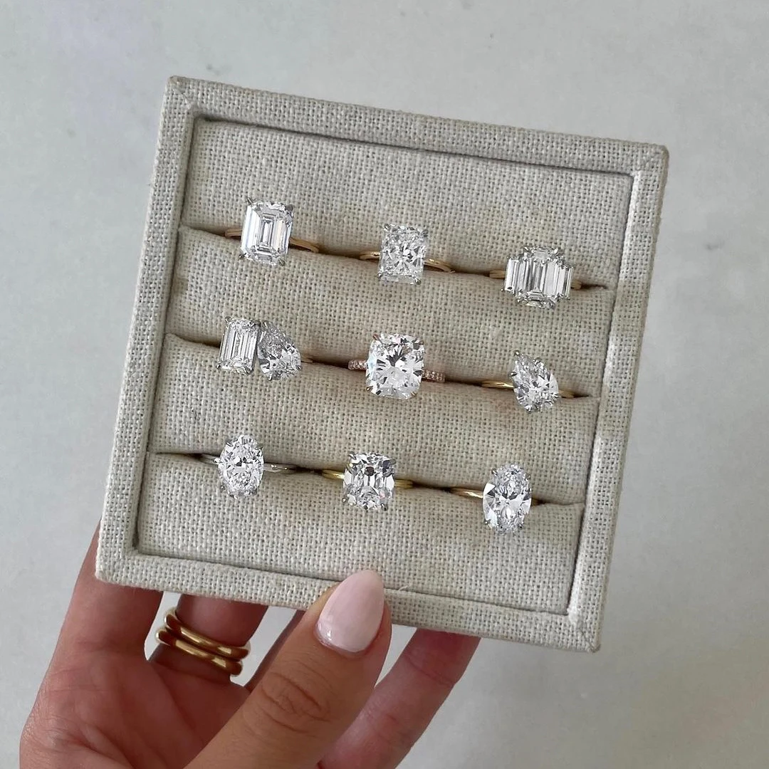 Custom 1CT 1.5CT 2 CT VS1 IGI GIA Certified Marquise Cut Lab Grown Diamond 14K Gold Jewelry Solitaire Engagement Ring For Women