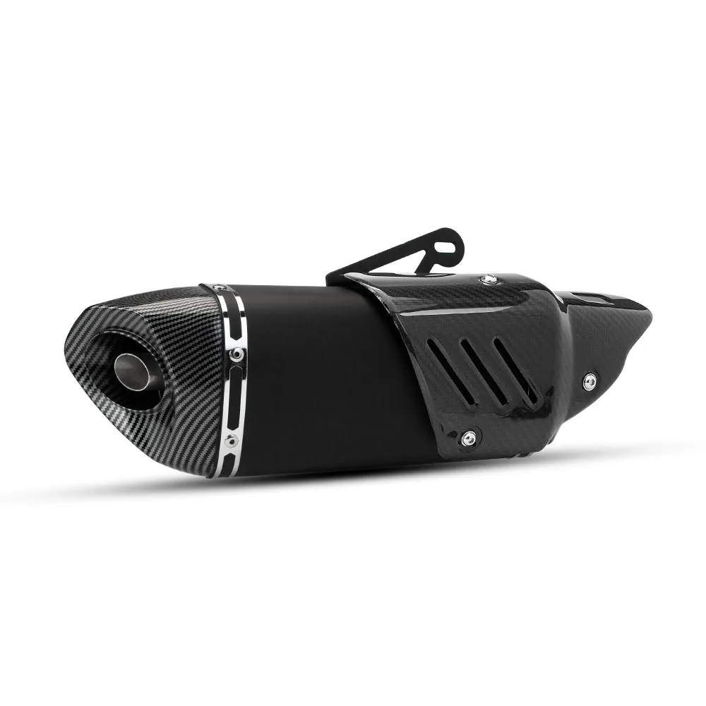 Universal 51MM Motorcycle Exhaust Muffler With Carbon Fiber Cover For Scooter Motocross Dirt Bike Moto crf150 z900750 xj6 adv350