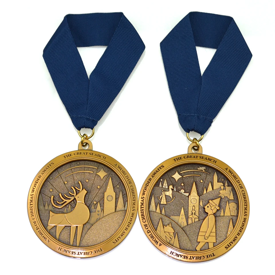 Factory direct Customized Honor Award Marathon Running Sublimation Festival Souvenir Metal Sport Medal For Kids
