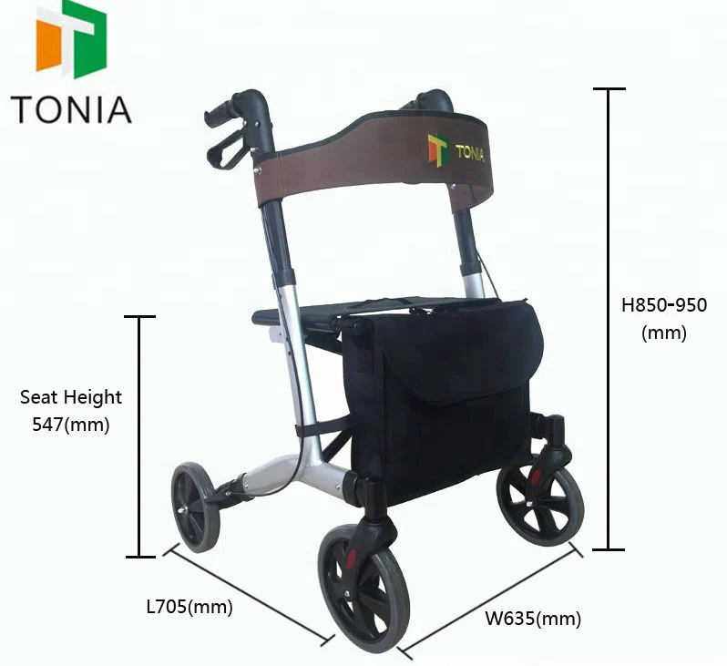 Lightweight Aluminum Rollator  Mobility Aids for Disabled and Elderly People