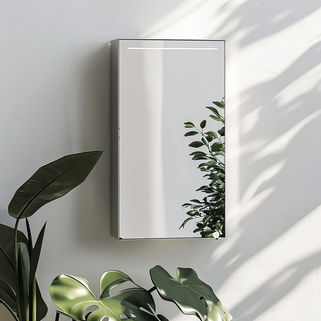 Custom Stainless Steel Storage Design Makeup Shoe Wall Mounted Jewelry Single Sink Bathroom Vanity Mirror Medicine Cabinet