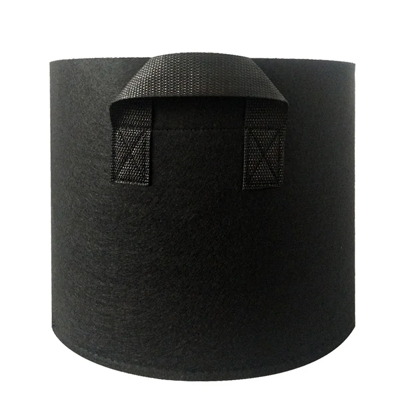 
Black non-woven tree planting balcony roof grow bag fabric pot 