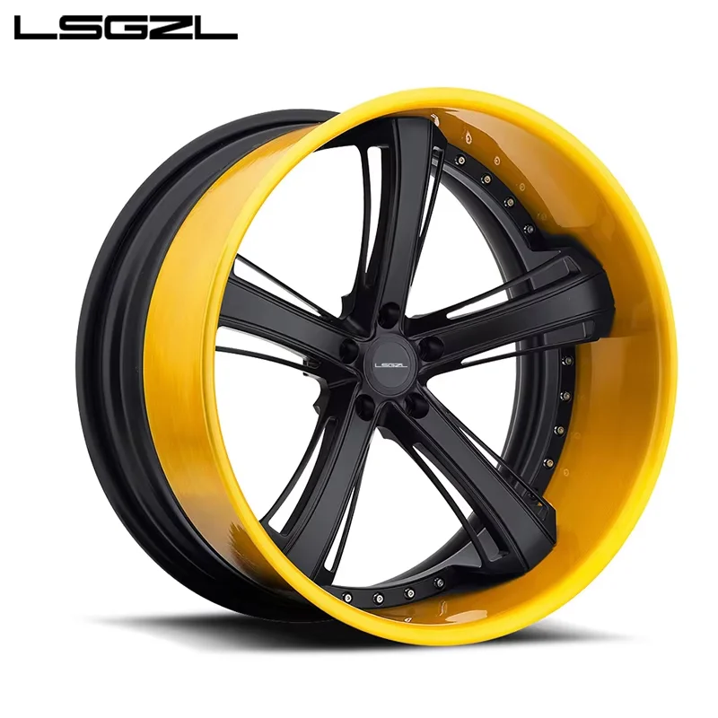 2pieces forged rim for car alloy wheel for Audi Lexus Mercedes BMW  5x114.3 5x120 5x130 luxury forged wheel rim