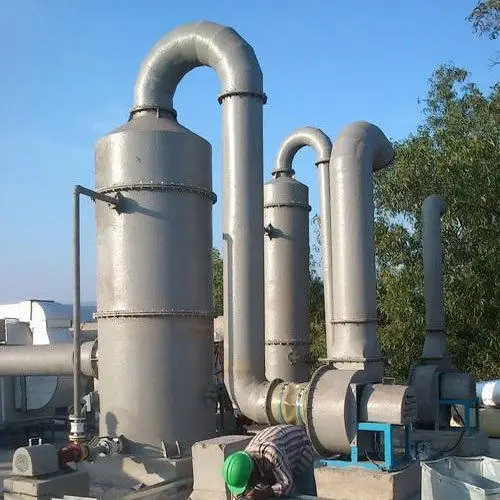 FRP tail gas scrubber fiberglass chorine drying tower waste gas absorber FRP GRP acid fume scrubber