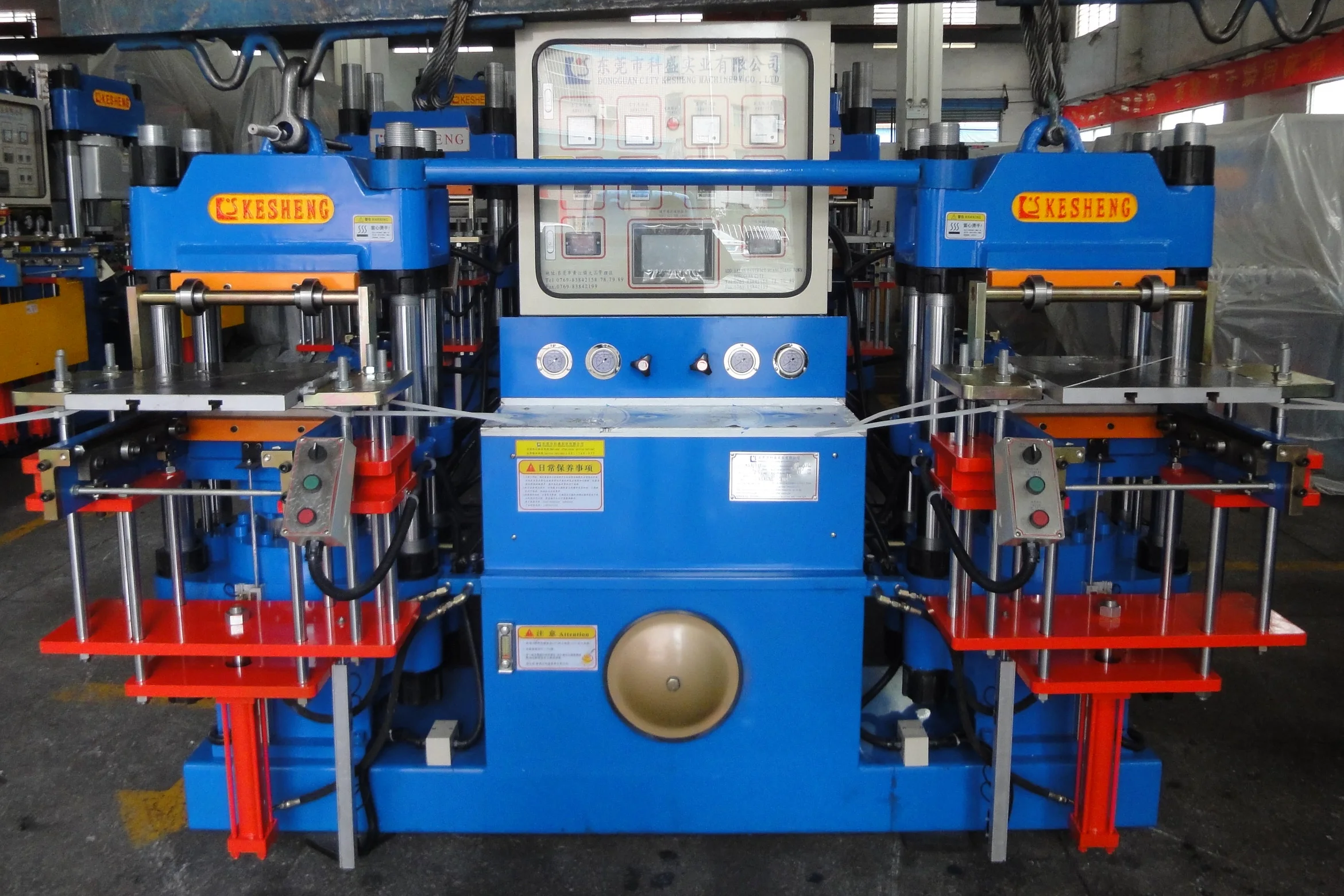 Double station automatic front-style 2RT hydraulic molding machine for making silicon rubber products Vulcanizing Press machine