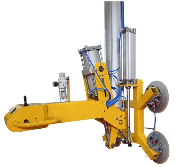 4 or 6 Cups Pneumatic Glass Lifter Sucker with Tilt and Rotate Function, for Big Glass Lifting and Processing