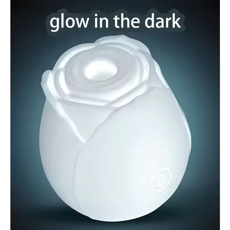 Hot Selling Glow In The Dark Luminous Rose Vibrator Women Sex Rose Toy