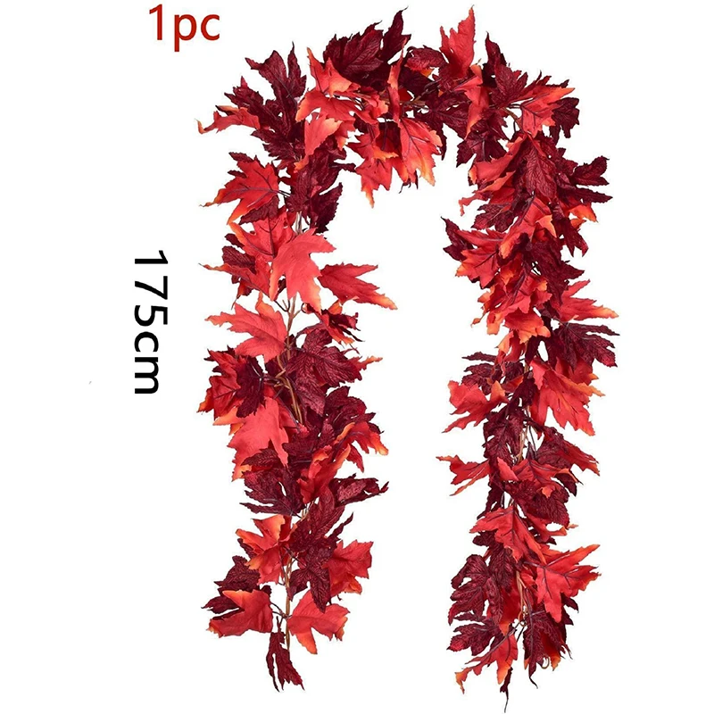 Simulation maple leaf rattan Thanksgiving home decoration wall hanging shooting props 1 piece A artificial rose flower wall wedd