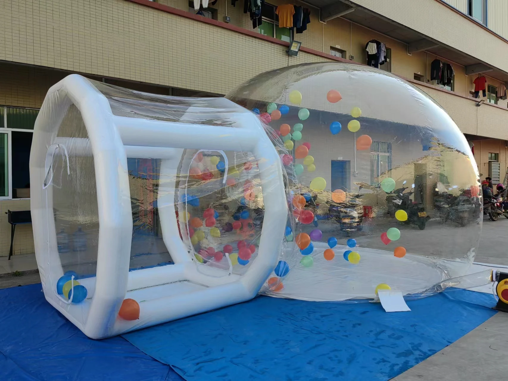 Source factory pvc transparent inflatable balloons house event glamping dome tent bubble house sale for kids