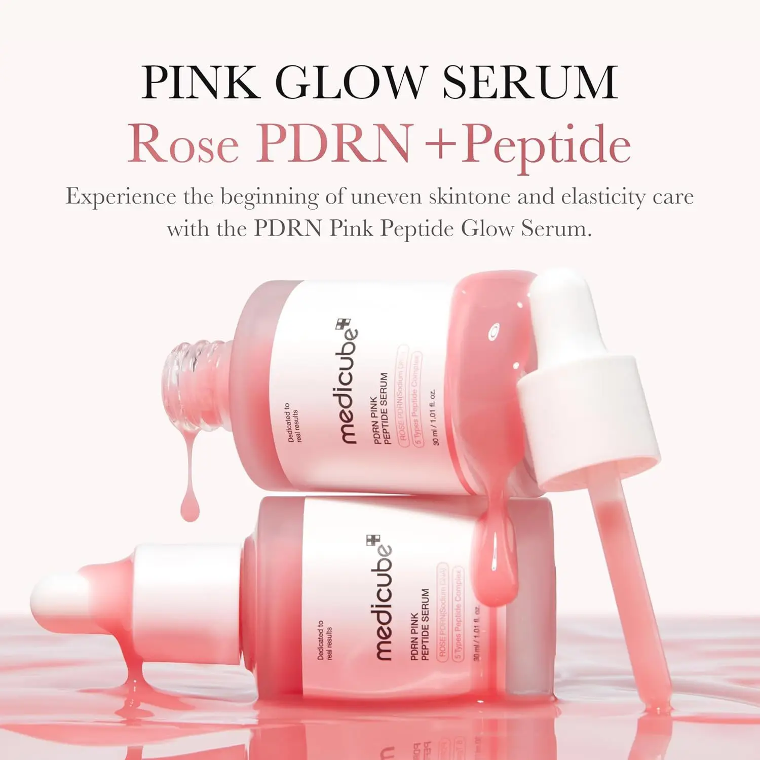 Korea Skincare Medi Cubue Pdrn Pink Peptide Serum Dark Spot Correct Hydrating Moisturizing Face Serum