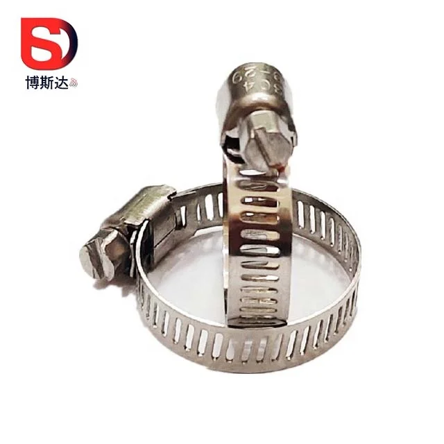 American style hose clamp 8mm  American worm type clamp small American type stainless steel hose clamp