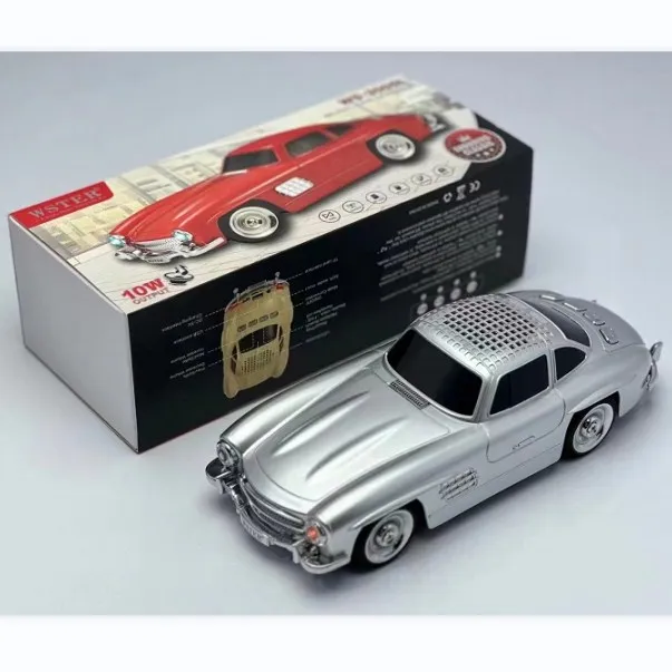 2023 New Classical Roadster WS-300SL Car Shape Speaker Blue Tooth Wireless BT FM  Music Sub Woofer Car Audio Speaker