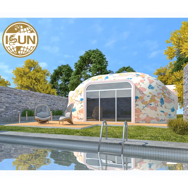 Sandwich panels easy assemble prefab FRP Mars dome houses with excellent 5CM Polyurethane insulation for home