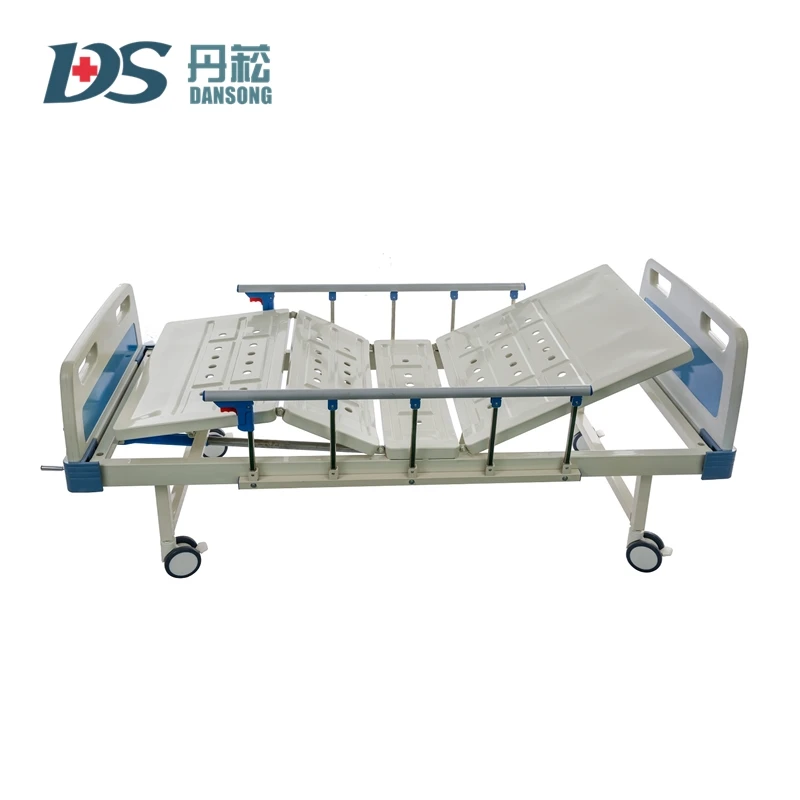 Wholesale ABS Medical Equipment 2 crank Function Hemiplegic Disabled Patients Manual Hospital Nursing Bed
